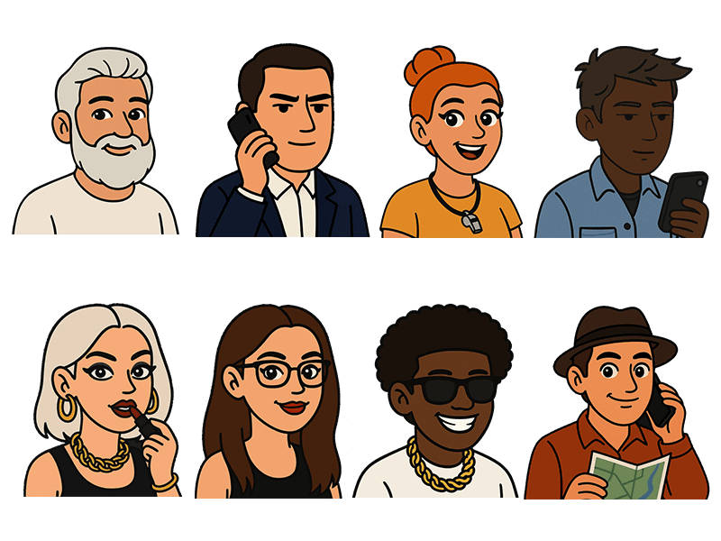 Hustlly AI mentors illustration